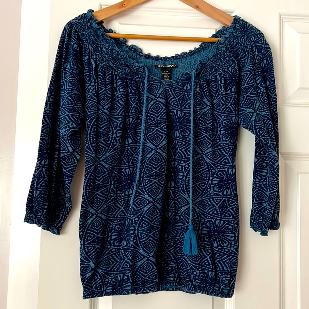 Bohemian Ruffle Top Lucky Brand